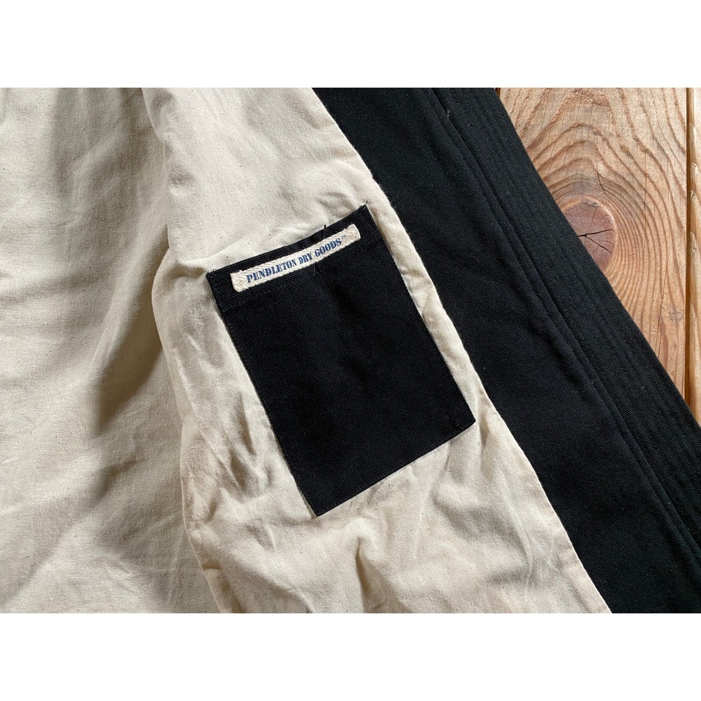 Pendleton Dry Goods XL Full Zip Southwestern Fleece Canvas Aztec Jacket Black - Picture 10 of 11